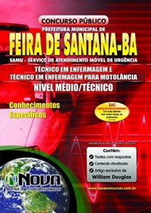 Baixar Apostila SAMU Feira de Santana – Técnico em Enfermagem e Técnico em Enfermagem para Motolância pdf, epub, eBook
