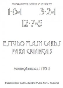 Baixar Estudo Flash Cards para Crian&ccedil;as: Subtra&ccedil;&atilde;o Brocas 1 para 12 pdf, epub, eBook