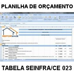 Baixar Planilha de Orçamento integrada com a Tabela 023 da SEINFRA/CE pdf, epub, eBook