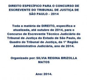 Baixar Direito Específico para Escrevente do Tribunal de Justiça 2014 pdf, epub, eBook
