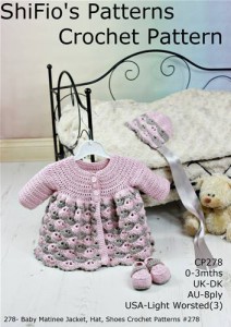 Baixar 278- baby matinee jacket, hat, shoes crochet pdf, epub, eBook