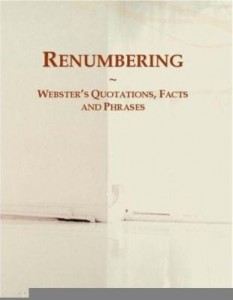 Baixar Renumbering: Webster¿s Quotations, Facts and Phrases pdf, epub, eBook