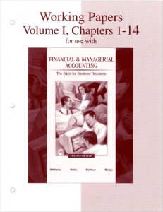 Baixar Financial and managerial accounting, working paper pdf, epub, eBook