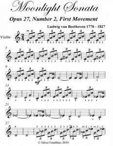 Baixar Moonlight sonata easy violin sheet music pdf, epub, eBook