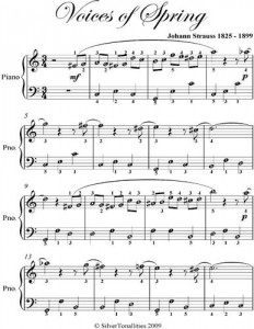 Baixar Voices of spring easy piano sheet music pdf, epub, eBook