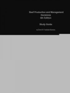 Baixar e-Study Guide for: Beef Production and Management Decisions by Thomas G. Field, ISBN 9780131198388 pdf, epub, eBook