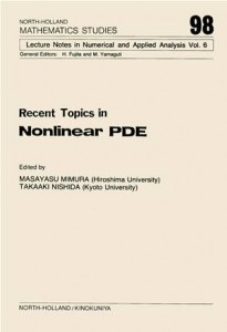Baixar Recent topics in nonlinear pde pdf, epub, eBook