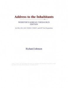 Baixar Address to the Inhabitants (Webster's Korean Thesaurus Edition) pdf, epub, eBook