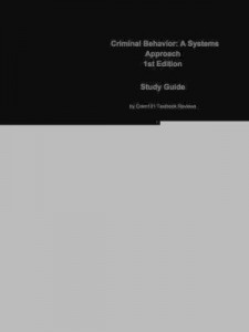 Baixar E-Study Guide for Criminal Behavior: A Systems Approach: Sociology, Sociology pdf, epub, eBook