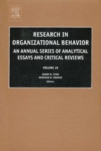 Baixar Research in Organizational Behavior: An Annual Series of Analytical Essays and Critical Reviews pdf, epub, eBook