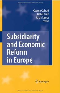 Baixar Subsidiarity and economic reform in europe pdf, epub, eBook