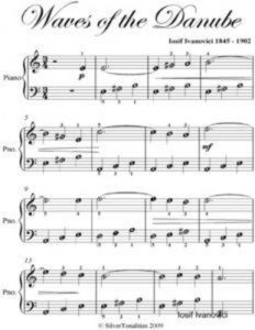 Baixar Waves of the danube easy piano sheet music pdf, epub, eBook