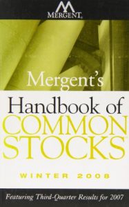 Baixar Mergent’s handbook of common stocks winter 2008 pdf, epub, eBook