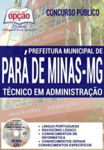 Baixar Apostila Concurso Prefeitura de Pará de Minas MG 2017: TÉCNICO EM ADMINISTRAÇÃO pdf, epub, eBook