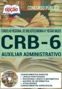 Baixar Apostila Concurso CRB 6ª Região 2017: AUXILIAR ADMINISTRATIVO pdf, epub, eBook