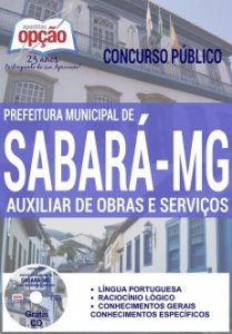 Baixar Apostila Concurso Prefeitura de Sabará MG 2017: AUXILIAR DE OBRAS E SERVIÇOS pdf, epub, eBook