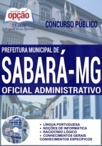 Baixar Apostila Concurso Prefeitura de Sabará MG 2017: OFICIAL ADMINISTRATIVO pdf, epub, eBook