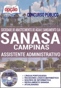 Baixar Apostila Concurso SANASA CAMPINAS 2016: ASSISTENTE ADMINISTRATIVO pdf, epub, eBook