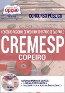 Baixar Apostila Concurso CREMESP 2016: COPEIRO pdf, epub, eBook