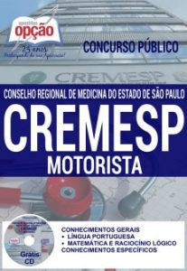 Baixar Apostila Concurso CREMESP 2016: MOTORISTA pdf, epub, eBook