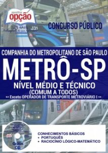 Baixar Apostila Concurso METRÔ SP 2016: NÍVEL MÉDIO E TÉCNICO (COMUM A TODOS) pdf, epub, eBook