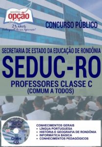 Baixar Apostila Concurso SEDUC RO 2016: PROFESSORES CLASSE C (COMUM A TODOS OS CARGOS) pdf, epub, eBook