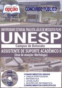 Baixar Apostila Concurso UNESP Botucatu 2016: ASSISTENTE DE SUPORTE ACADÊMICO II – MORFOLOGIA pdf, epub, eBook