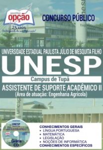 Baixar Apostila Concurso UNESP Tupã 2016: ASSISTENTE DE SUPORTE ACADÊMICO II – ENGENHARIA AGRÍCOLA pdf, epub, eBook