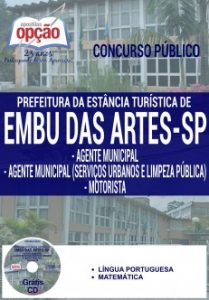 Baixar Apostila Concurso Prefeitura de Embu das Artes SP 2016: AGENTE MUNICIPAL / AGENTE MUNICIPAL (SULP) / MOTORISTA pdf, epub, eBook
