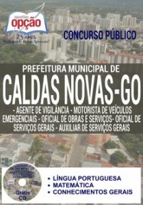 Baixar Apostila Concurso da Prefeitura de Caldas Novas / GO 2016: CARGOS DE NÍVEL FUNDAMENTAL – NÍVEL I pdf, epub, eBook