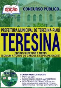 Baixar Apostila Concurso Prefeitura Municipal de Teresina / PI 2016: ENSINO SUPERIOR E MÉDIO (COMUM A TODOS OS CARGOS) pdf, epub, eBook