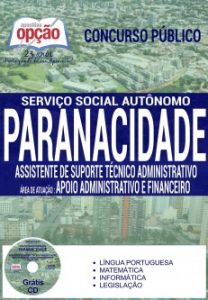 Baixar Apostila Serviço Social Autônomo PARANACIDADE: ASS. DE SUPORTE TÉCNICO ADM – APOIO ADM E FINANCEIRO pdf, epub, eBook