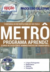 Baixar Apostila Companhia do Metropolitano / SP (METRÔ/SP): APRENDIZ pdf, epub, eBook