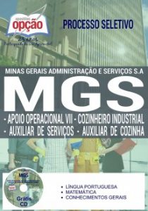 Baixar Apostila Minas Gerais Administração e Serviços S.A (MGS): APOIO OPER. VII / COZINHEIRO IND. / AUX. DE SERV – COZINHA pdf, epub, eBook