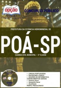 Baixar Apostila Prefeitura da Estância Hidromineral de Poá / SP: GUARDA CIVIL MUNICIPAL – 3ª CLASSE pdf, epub, eBook