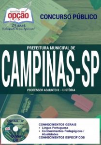 Baixar Apostila Prefeitura Municipal de Campinas / SP: PROFESSOR ADJUNTO II – HISTÓRIA pdf, epub, eBook