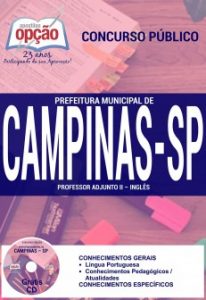 Baixar Apostila Prefeitura Municipal de Campinas / SP: PROFESSOR ADJUNTO II – INGLÊS pdf, epub, eBook