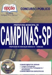 Baixar Apostila Prefeitura Municipal de Campinas / SP: PROFESSOR DE EDUCAÇÃO BÁSICA III – CIÊNCIAS pdf, epub, eBook