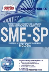 Baixar Apostila Secretaria Municipal da Educação de São Paulo (SME / SP): PROFESSOR DE BIOLOGIA pdf, epub, eBook