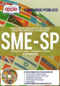 Baixar Apostila Secretaria Municipal da Educação de São Paulo (SME / SP): PROFESSOR DE ESPANHOL pdf, epub, eBook