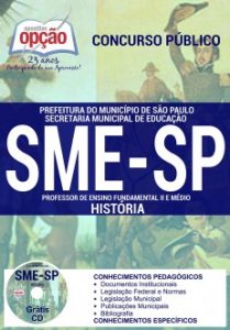 Baixar Apostila Secretaria Municipal da Educação de São Paulo (SME / SP): PROFESSOR DE HISTÓRIA pdf, epub, eBook