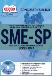 Baixar Apostila Secretaria Municipal da Educação de São Paulo (SME / SP): PROFESSOR DE SOCIOLOGIA pdf, epub, eBook