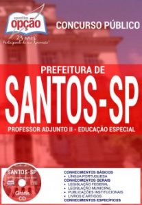 Baixar Apostila Prefeitura de Santos / SP: PROFESSOR ADJUNTO II – EDUCAÇÃO ESPECIAL pdf, epub, eBook