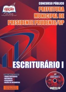 Baixar Apostila Prefeitura Municipal de Presidente Prudente / SP: ESCRITURÁRIO I pdf, epub, eBook