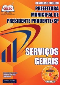 Baixar Apostila Prefeitura Municipal de Presidente Prudente / SP: SERVIÇOS GERAIS pdf, epub, eBook