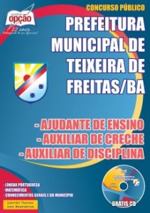 Baixar Apostila Prefeitura Municipal de Teixeira de Freitas / BA: AJUDANTE DE ENSINO, AUXILIAR DE CRECHE E DE DISCIPLINA pdf, epub, eBook