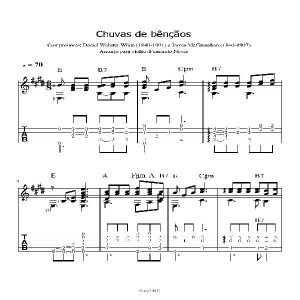Baixar Chuvas de Bênçãos –  Partitura para violão com tabladura pdf, epub, eBook