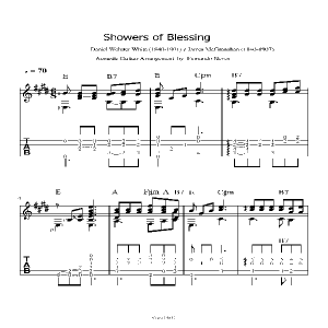 Baixar Shower of Blessing- Music sheet and Tab for Acoustic Guitar – pdf, epub, eBook